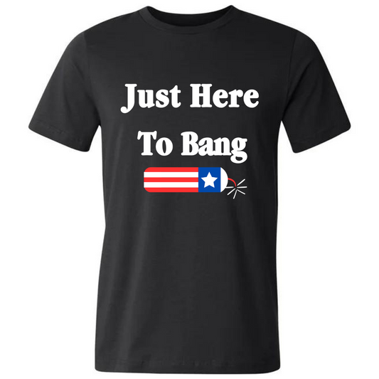 Just Here To Bang - USA Tee